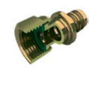 Переходник с внутренней резьбой и накидной гайкой G1/2"х16 Pradex