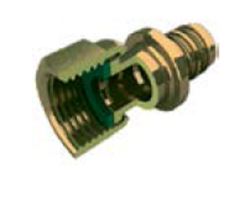 Переходник с внутренней резьбой и накидной гайкой G1/2"х20 Pradex